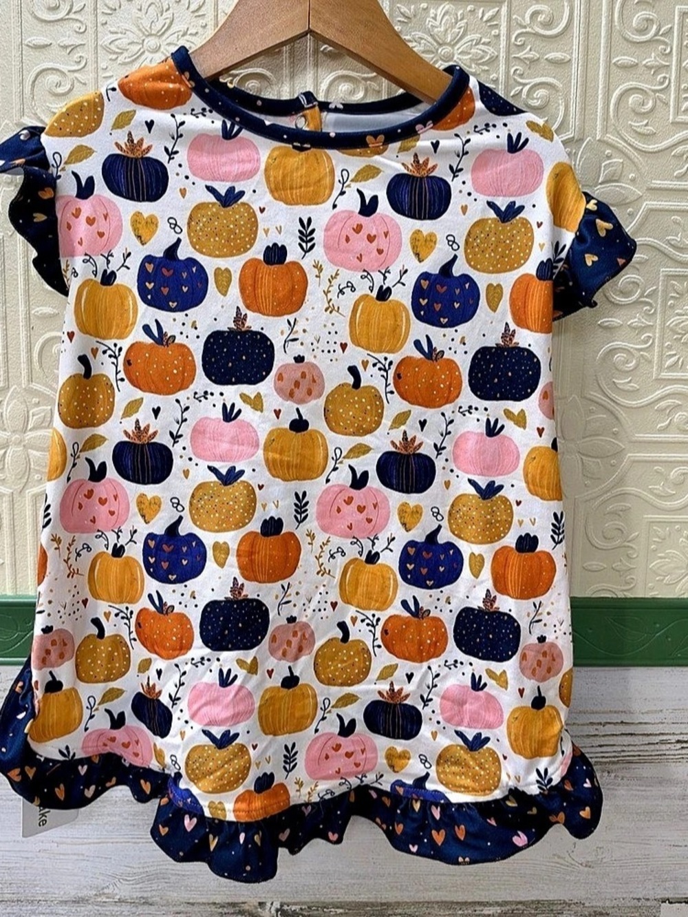 Griffy & Drake Pumpkin Print Dog Shirt Size Large NWT